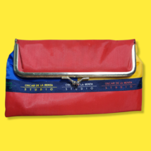 Vintage Oscar De La Renta Studio wallet coin purse 1990s colorblock red ... - $91.55 MXN