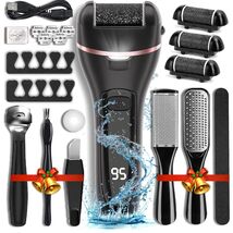 Rechargeable Waterproof Electric Foot File Kit: 2 Speed Control for Smoo... - $24.70