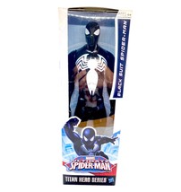 Marvel Ultimate Spider-Man Titan Hero Series Black Suit Spider-Man Figure - 12 - £12.77 GBP