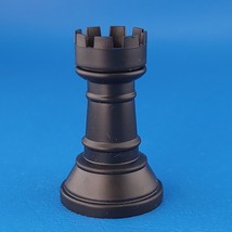 1994 Classic Games Chess Rook Black Hollow Plastic Replacement Game Piece 44833 - £2.36 GBP