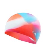 TYR Graphic Silicone Swim Cap, Youth Fit, Ages 10+, Red, White and Blue - £11.75 GBP