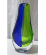 Italian Murano? style Blue/Green thick blown art glass Teardrop Beautiful - £58.97 GBP