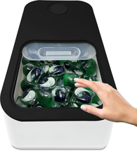 Skywin Laundry Pod Container with Slide Lid (Black) - Laundry Pod Storage - $35.23