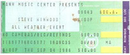 Steve Winwood Concert Ticket Stub September 4 1986 - £13.62 GBP