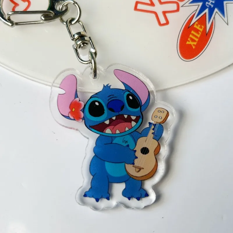 Anime Lilo and Stitch Keychain Funny Keyring Bag Pendant Couple Car Keyh... - $0.57 CAD