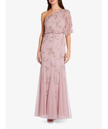 Adrianna Papell Dusted Petal One Shoulder Beaded Evening Gown    16    $329 - $324.63 CAD