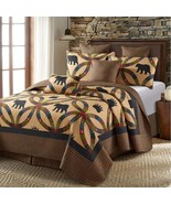 3 pc WEDDING RING BEAR PAWS LODGE QUILT CABIN $174.99 MSRP - $54.26 CAD