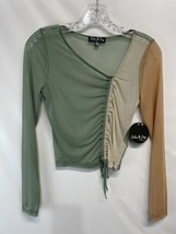 Jolie &amp; Joy by FCT with Love Sheer Cropped Blouse Summer NEW S,M,XL - $20.83