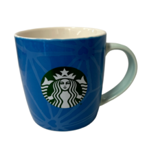 Starbucks 2022 Blue Web Hearts Siren Logo 11 oz Coffee Mug Cup Teal Hand... - $282.62 MXN