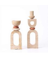 Vintage Marble Candle Holders  Modern Living Room, Entryway, Dining Tab... - $279.27 CAD