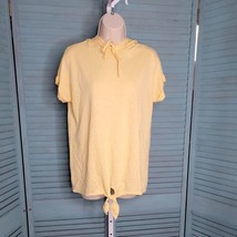 Cato Active Pullover Hooded Top ~ Sz S ~ Yellow ~ Cap Sleeve - £15.56 GBP