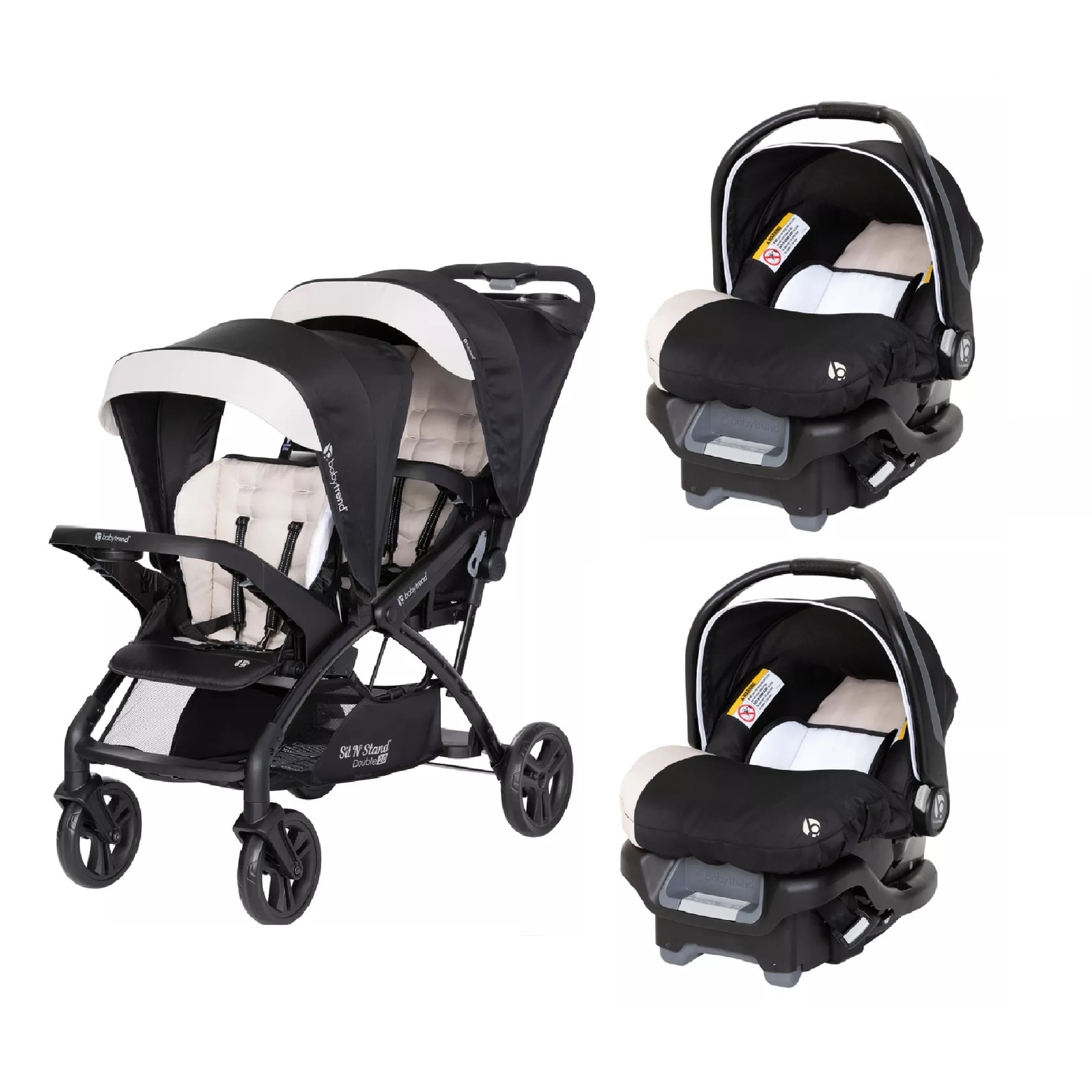 Baby Trend Twin Double Sit N Stand Stroller Travel System with 2 Infant Car Seat - $732.00