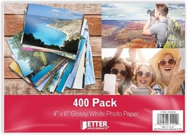 Better Office Products Premium Glossy Photo Paper, 4 x 6 inch, 400 Sheets, 200 - £23.59 GBP