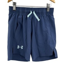 Under Armour Blue Nylon Drawstring Heatgear Shorts Small - £8.00 GBP