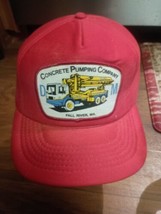 Vintage Snapback Patch Made In USA Hat Concrete Pumping Company Fall Riv... - $14.84