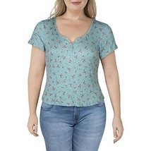 MSRP $24 Hippie Rose Juniors Ribbed Knit Stretch Top Green Size Medium (DEFECT) - £5.02 GBP