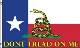 Don&#39;t Tread On Me Flag 3X5 Feet Banner Sign Texas Gadsden Texans 3&#39;X5&#39; New 100D - £13.79 GBP