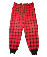 1963 Woolrich Red Black Buffalo Plaid Hunting Pants 36x30 Cuffed Zip Fro... - $75.00