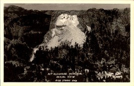 Mt Rushmore Memorial Aerial View Panorama-VINTAGE Rppc Postcard 1930&#39;s/40&#39;s bk39 - £3.15 GBP