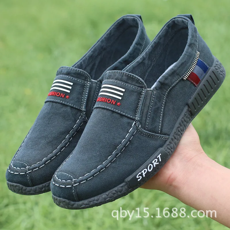 2020 spring summer men shoes casual shoes light denim canvas youth shoes men breathable thumb200