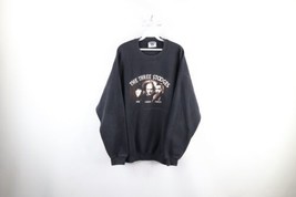 Vtg 90s Mens XL Faded Spell Out The Three Stooges Crewneck Sweatshirt Black USA - £71.16 GBP