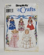 Simplicity Crafts Pattern #8766 for Doll Clothes - 16&quot; &amp; 18&quot; Collector Dolls/Cut - £7.44 GBP