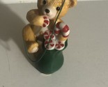 Vintage Hallmark Bear With Candy Canes 1989 Christmas Decoration XM1 - £4.74 GBP