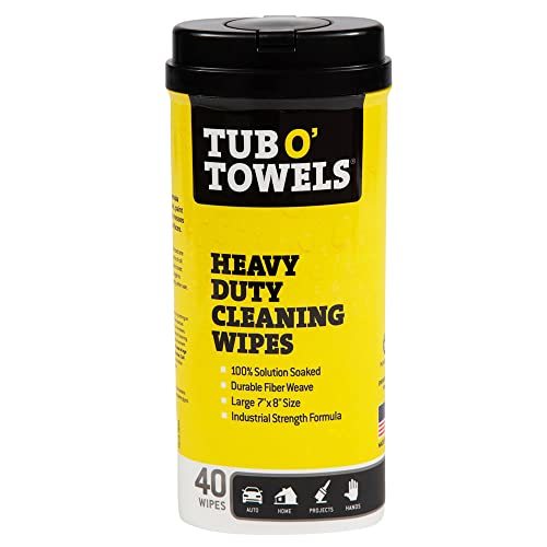 Tub O&#39; Towels Heavy-Duty Multi-Surface Cleaning Wipes, 7&quot; x 8&quot;, 40 Count... - $20.77