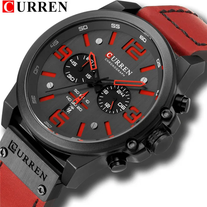 New Men Watch Top Brand Luxury Mens Quartz Wristwatches Male Leather Military Da - £38.56 GBP