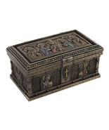 Scratch &amp; Dent Bronzed Catholic Saints Altar Trinket Box - £31.18 GBP