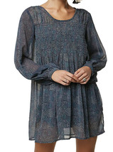 NWT O&#39;NEILL Women&#39;s Summerland Long Sleeve Dress, Mood Indigo Size S - £8.92 GBP