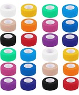 24 Pack Self Adherent Cohesive Wrap Bandages 1&quot; X 5 Yards First Aid Tape... - $15.83
