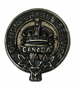 1919 Canadian FOR HONOURABLE SERVICE Pin Silver Metal C Badge Returning ... - $38.18 CAD