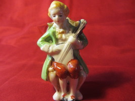 Victorian Male Figurine Playing an Instrument, Antique Figurine Made in ... - $15.00