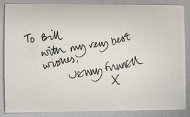 Jenny Farrell Signed Autographed 3x5 Index Card - £11.74 GBP