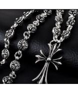 Chrome Necklace Off White Silver Cross/Hearts mm6 Margiela Seventh Rhude... - $26.50