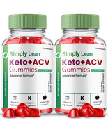 2 Pack Simply Lean Keto ACV Gummies, Max Strength Formula, SimplyLean Gu... - $77.98