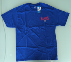 Champion NCAA Kansas Jayhawks Mens Short Sleeve T-Shirt Sz L Blue NWT - £9.32 GBP
