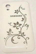 OEM Flowers White Housing Case Battery Door Back Cover For Samsung Galax... - $4.73