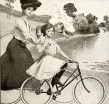 1904 Pope Manufacturing Bicycle Victorian Family Advertisement 6.25 x 4.75&quot; - £22.39 GBP