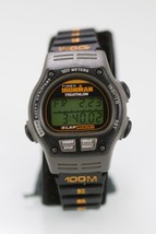 Timex Ironman Women Watch Plastic Gray Black 100m Date Alarm Chron Light Quartz - £26.53 GBP