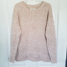 Loft Pink Marl Crew Neck Sweater Size XS Womens Cozy Flecked Long Sleeve... - £17.05 GBP