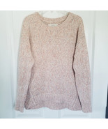 Loft Pink Marl Crew Neck Sweater Size XS Womens Cozy Flecked Long Sleeve... - £16.76 GBP
