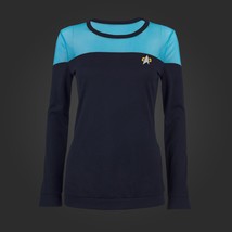 Star Trek Sheer Shoulder Sweater Blue - Women - We Love Fine - £27.37 GBP