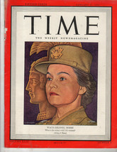 Time Magazine 1944, January 17,  WAC&#39;S Colonel Hobby,  US at War, Battle... - $28.45