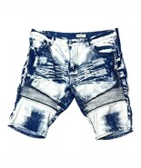 Blue Cult Denim Acid Wash Distressed Mens Shorts Size 42 100% Cotton Y2K... - £18.72 GBP