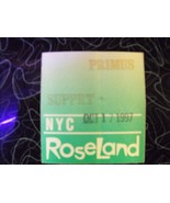 Primus NYC Roseland Oct. 17 1997 Backstage Pass - €40,51 EUR