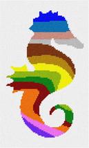 Pepita Needlepoint Canvas: Seahorse Palette Silhouette, 7&quot; x 11&quot; - $50.00+