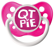 QT Pie Pacifier - Pink - Girls - Ulubulu - 0-6 months - Cutie Pie Baby Gift - £6.40 GBP
