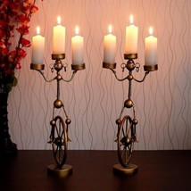 vintage candle holder Antique stand Home Decor Items-Gifts - Pack of 2 - £58.63 GBP